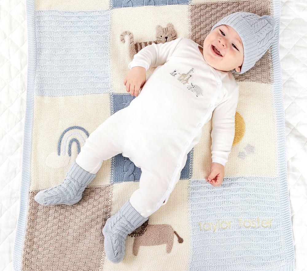 Cotton Cashmere Hat And Bootie Set